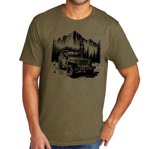 Jeep Mountain - Light Tri-blend Tee