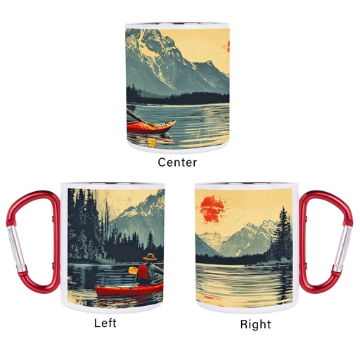 [MUG049-24054] Red Sun Kayak 11 oz Carabiner Mug