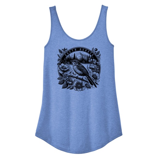 Meadowlark Flowers South Dakota - Women's Relaxed Tri-Blend Tank