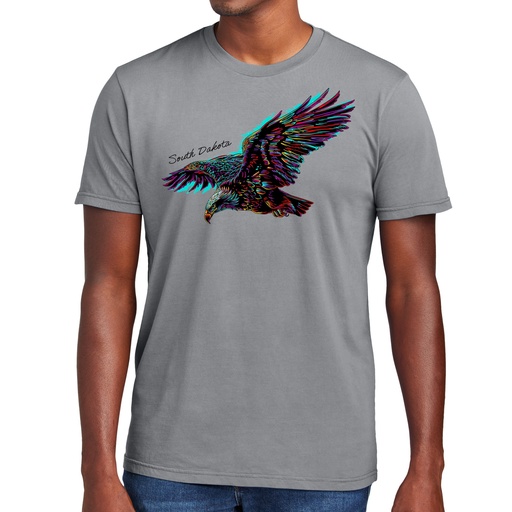 Many-Color Eagle - South Dakota - Garment Dyed Cotton Tee