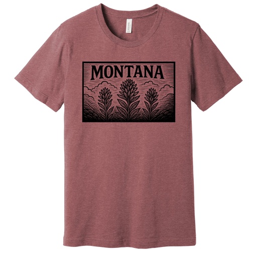 Woodcut Indian Paintbrush - Unisex Soft Blend Tee