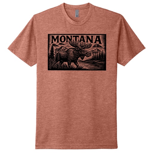Woodcut Moose - Unisex CVC Tee