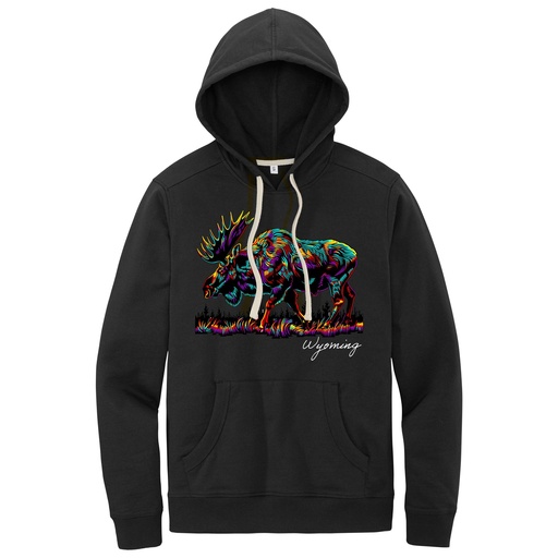 Many-Color Moose - Wyoming - Hoodie