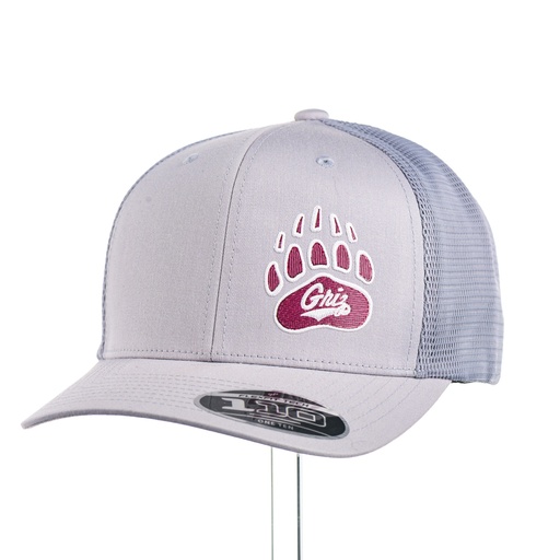 [110M-EMTG01-SLV] Paw with Griz - 110 Mesh-Back Cap